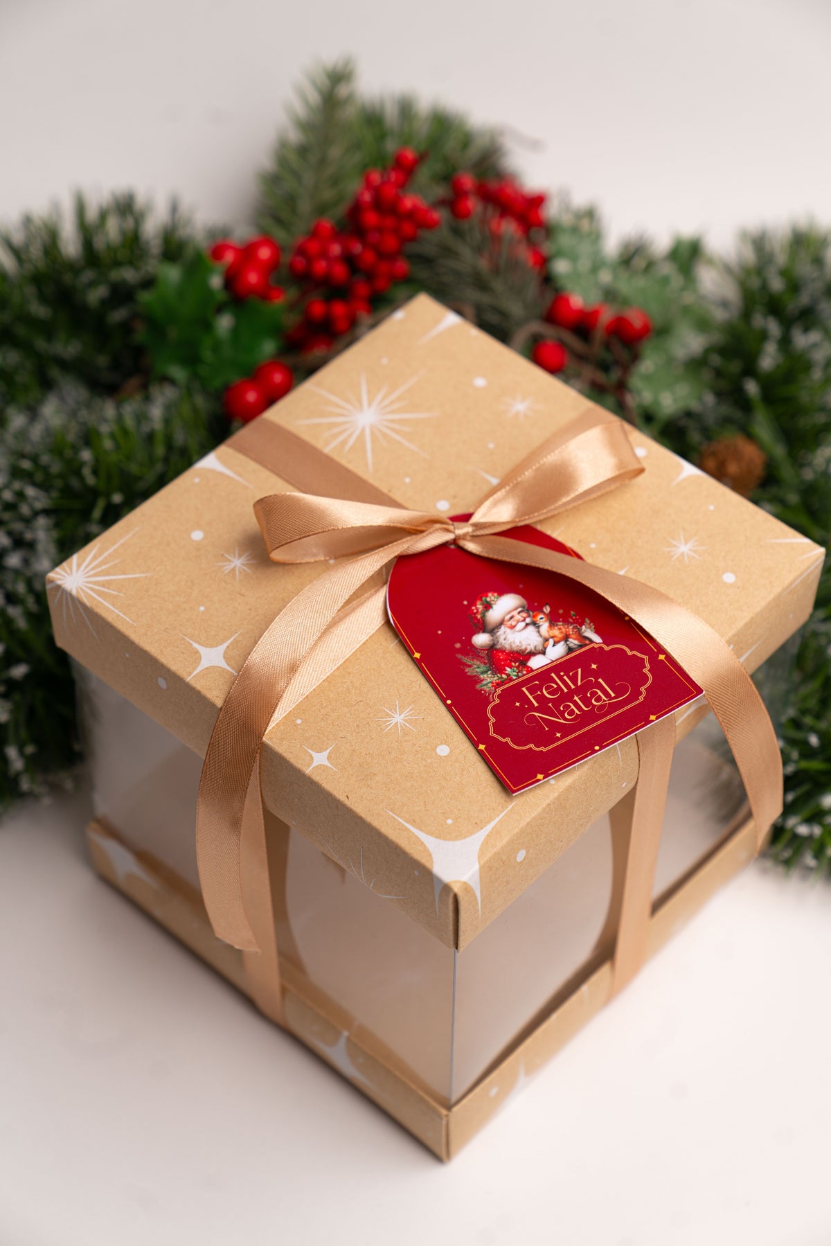 Caixa 15x15x15cm - Linha Estrela de Natal