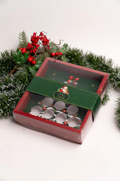 Caixa Vermelha Árvore p/ 10 Brigadeiros