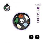 8 Pratos 17cm Doçura ou Travessura Iridescente - Halloween