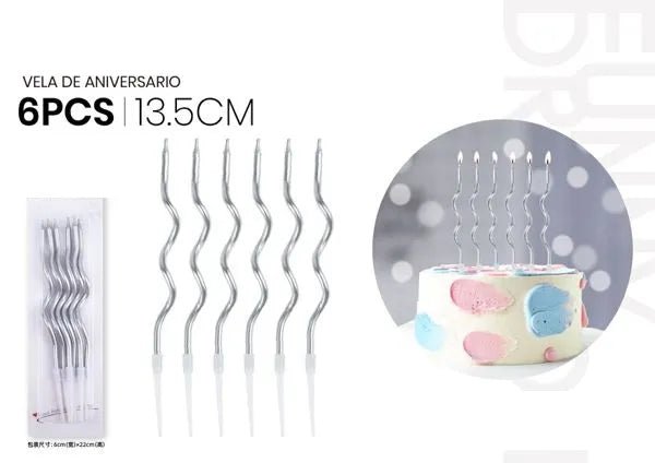 Velas Torcidas Prata