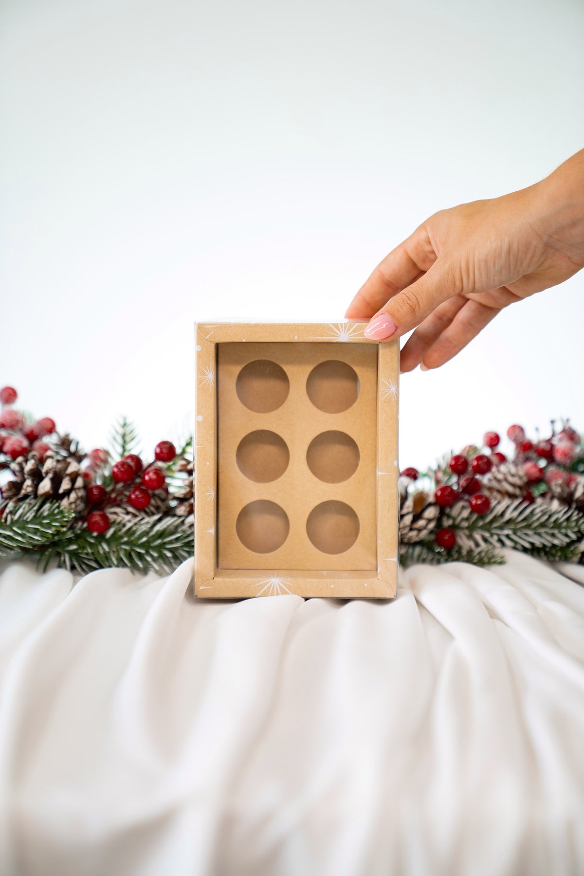 Caixa Kraft 6 Doces - Pack 10 un
