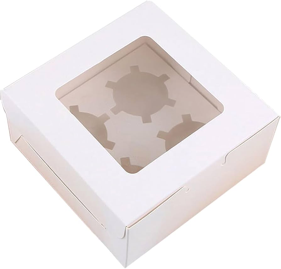 Box 16x16x7.5cm 4 Cupcakes - Pack of 4 units