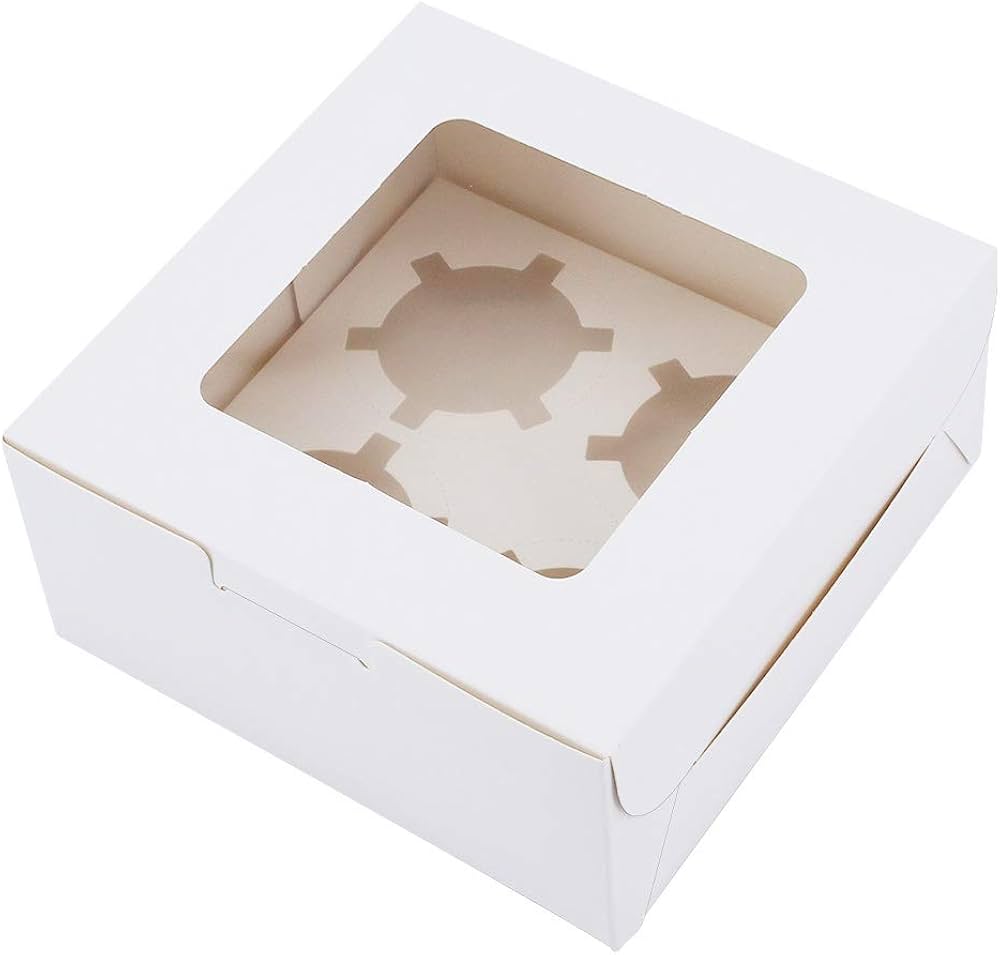Box 16x16x7.5cm 4 Cupcakes - Pack of 4 units