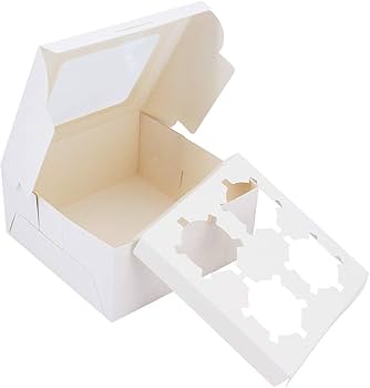 Box 16x16x7.5cm 4 Cupcakes - Pack of 4 units
