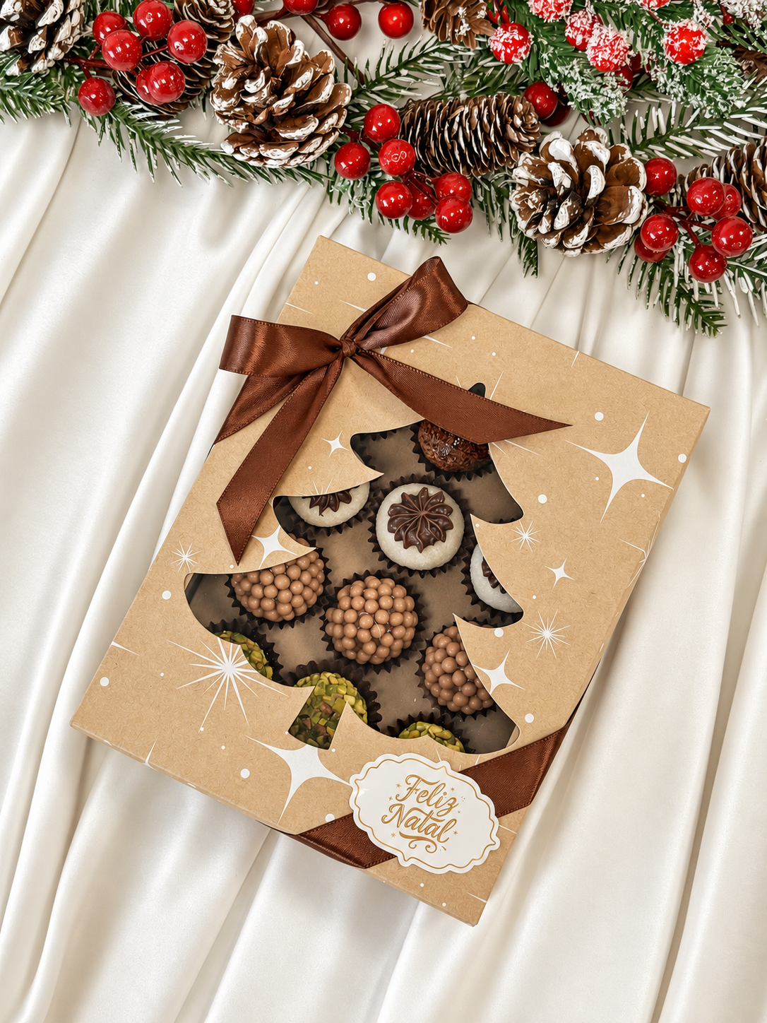 Etiqueta Autocolante Natal Dourado 5cm - Pack 10 un.