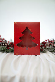 Kraft Box for 12 Sweets with Ribbon - Christmas Star Line