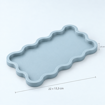 Bandeja Onda 22x13cm - Azul Bebé