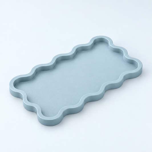 Bandeja Onda 22x13cm - Azul Bebé