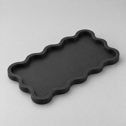 Bandeja Onda 22x13cm - Preto