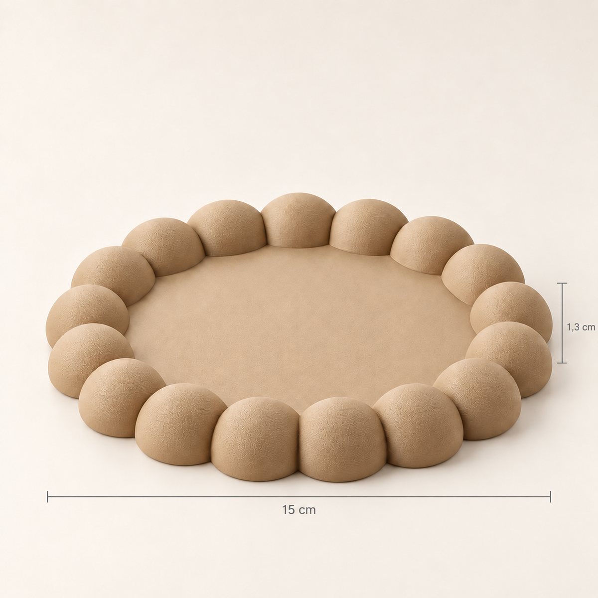 Bandeja Bubble 15cm - Bege