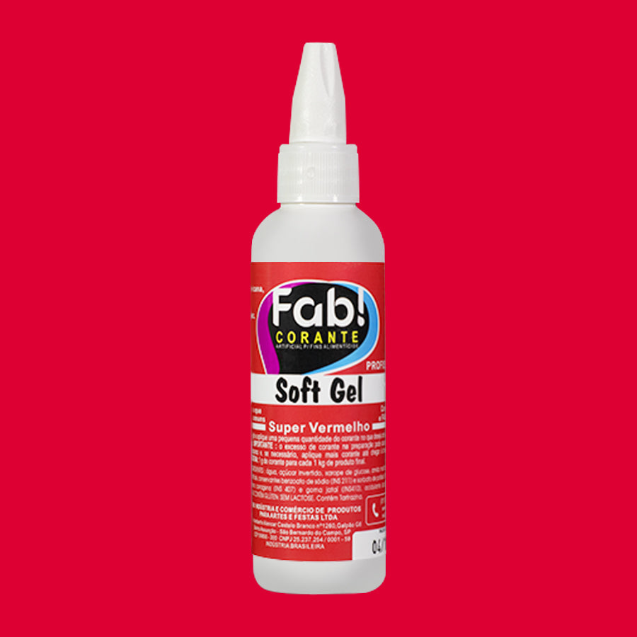 Corante SoftGel 60gr Super Vermelho