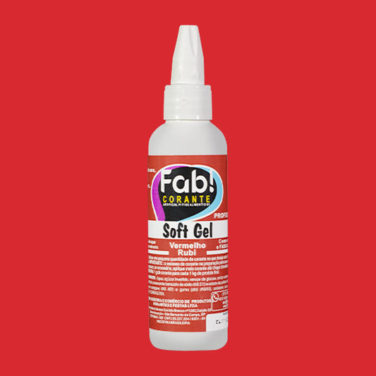 Corante SoftGel 60gr Vermelho Rubi
