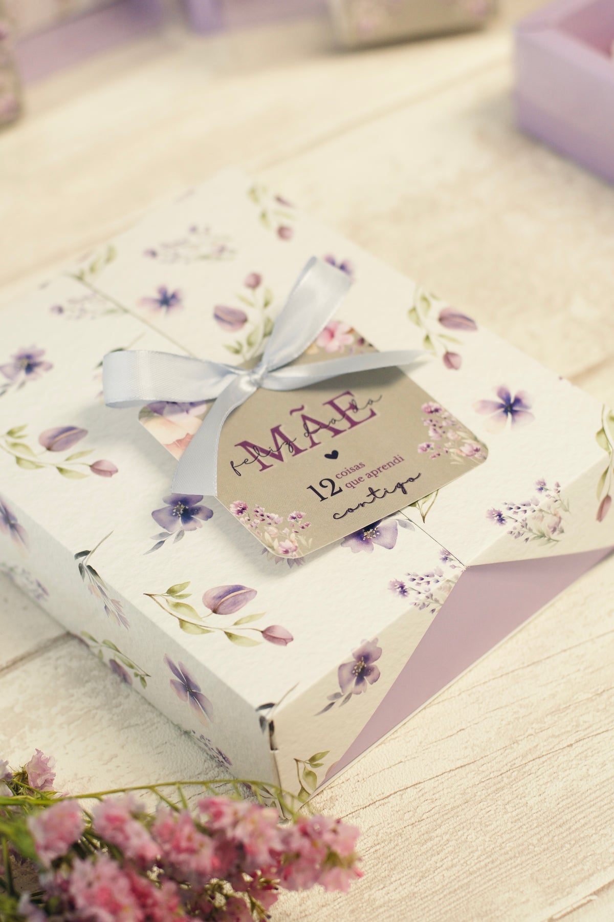 Box of 12 Sweets with Messages and Label - Mother's Day - REF. 202404.003M