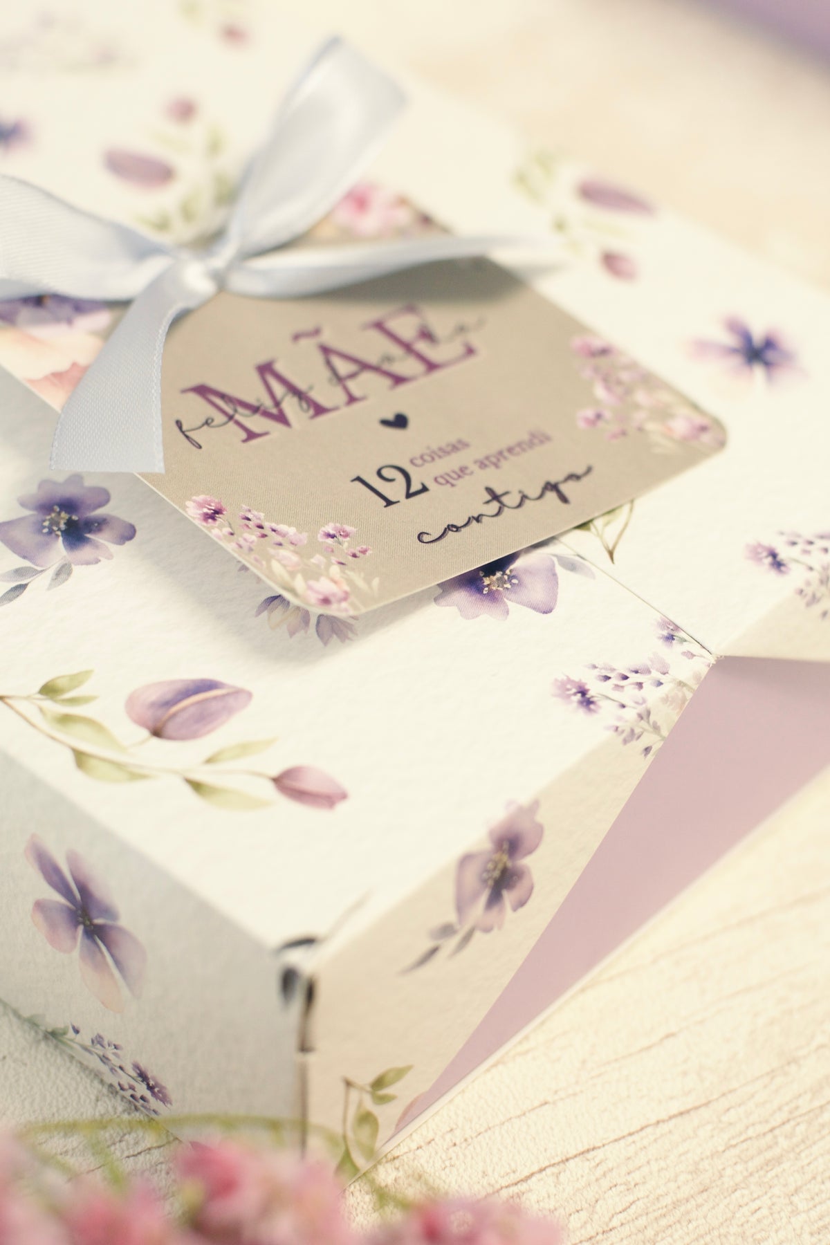 Box of 12 Sweets with Messages and Label - Mother's Day - REF. 202404.003M