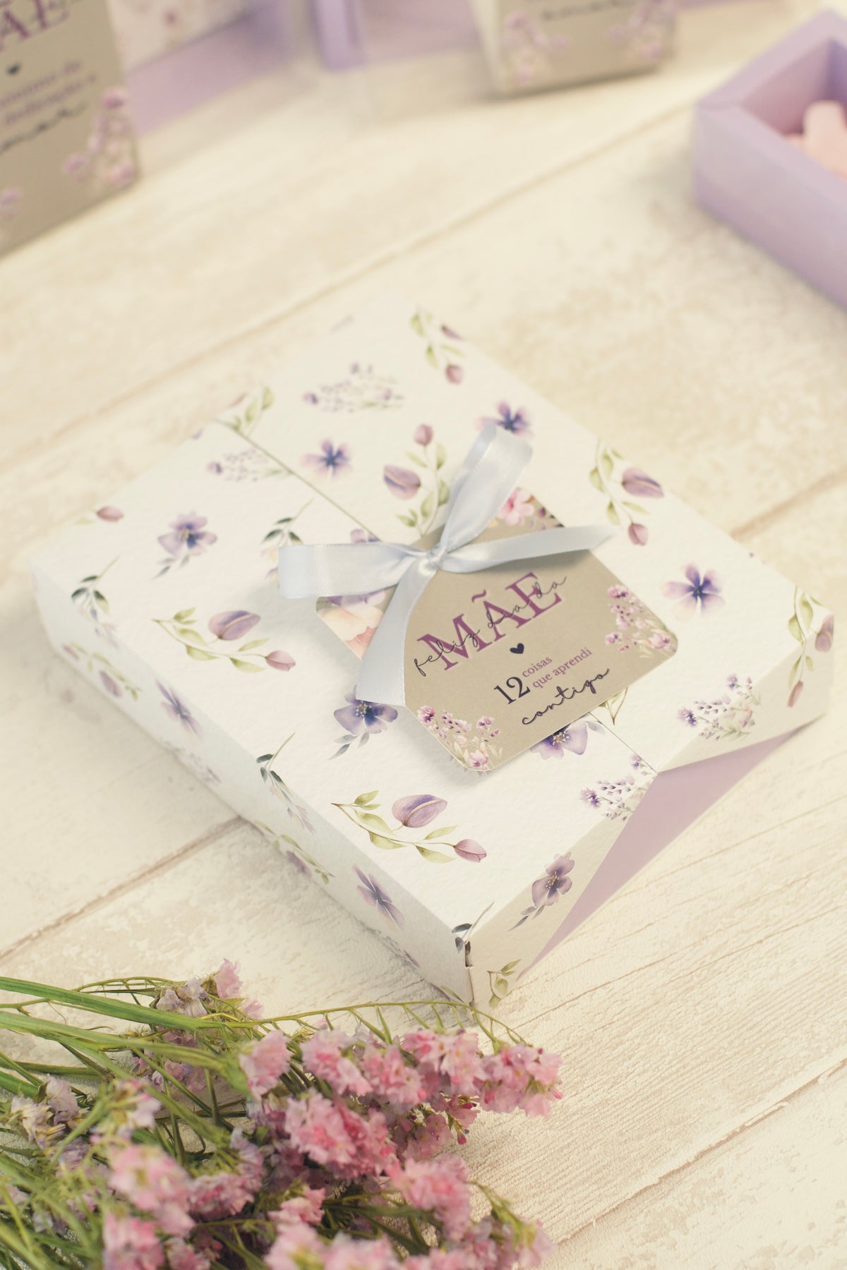 Box of 12 Sweets with Messages and Label - Mother's Day - REF. 202404.003M