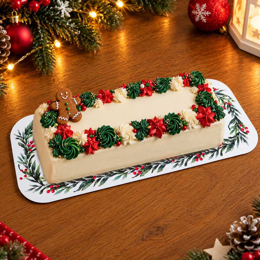 Base Retangular MDF Torta de Natal 35x20cm