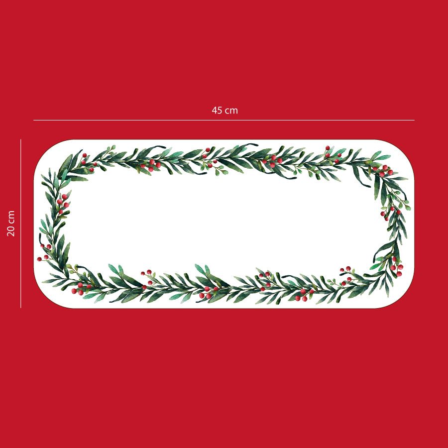 Base Retangular MDF Torta de Natal 35x20cm