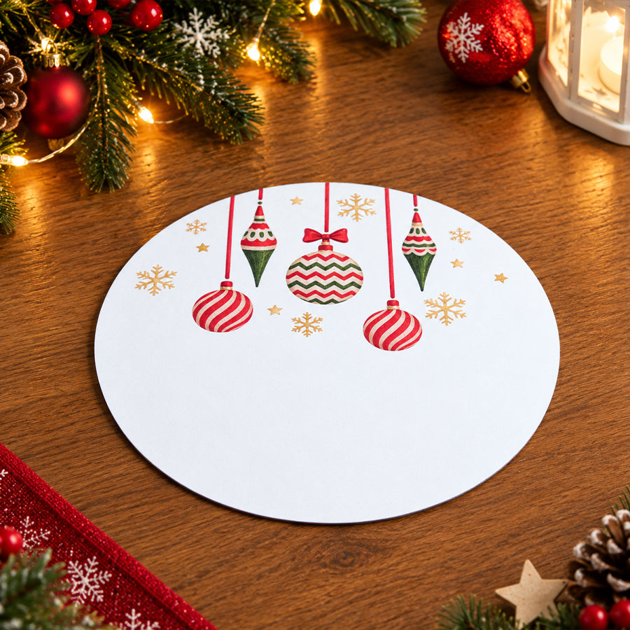 Base MDF Bolas de Natal 30 cm