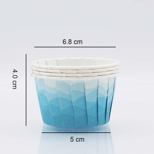 Cápsulas Cupcake Mármoreado Azul - 24UN