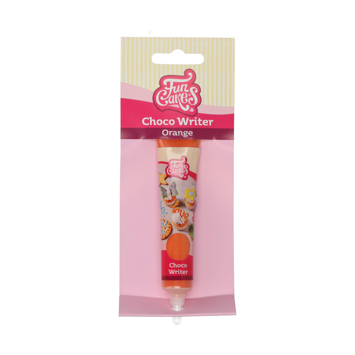 TUBO “CHOCO WRITER” FUNCAKES - LARANJA (25 G)
