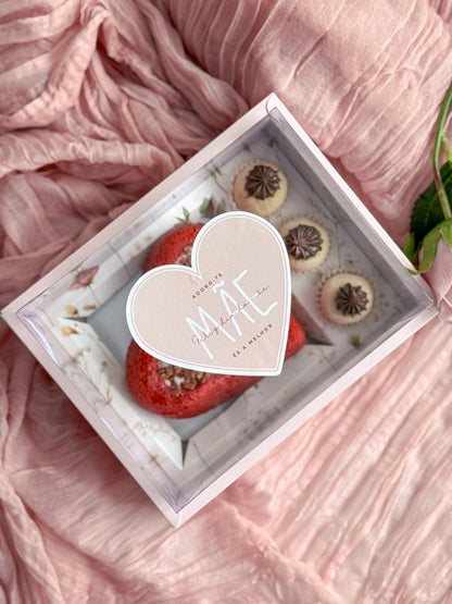 Caixa Rosa Mini-Bolo + 3 Doces- Dia da Mãe