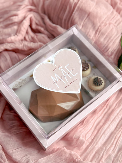 Caixa Rosa Mini-Bolo + 3 Doces- Dia da Mãe