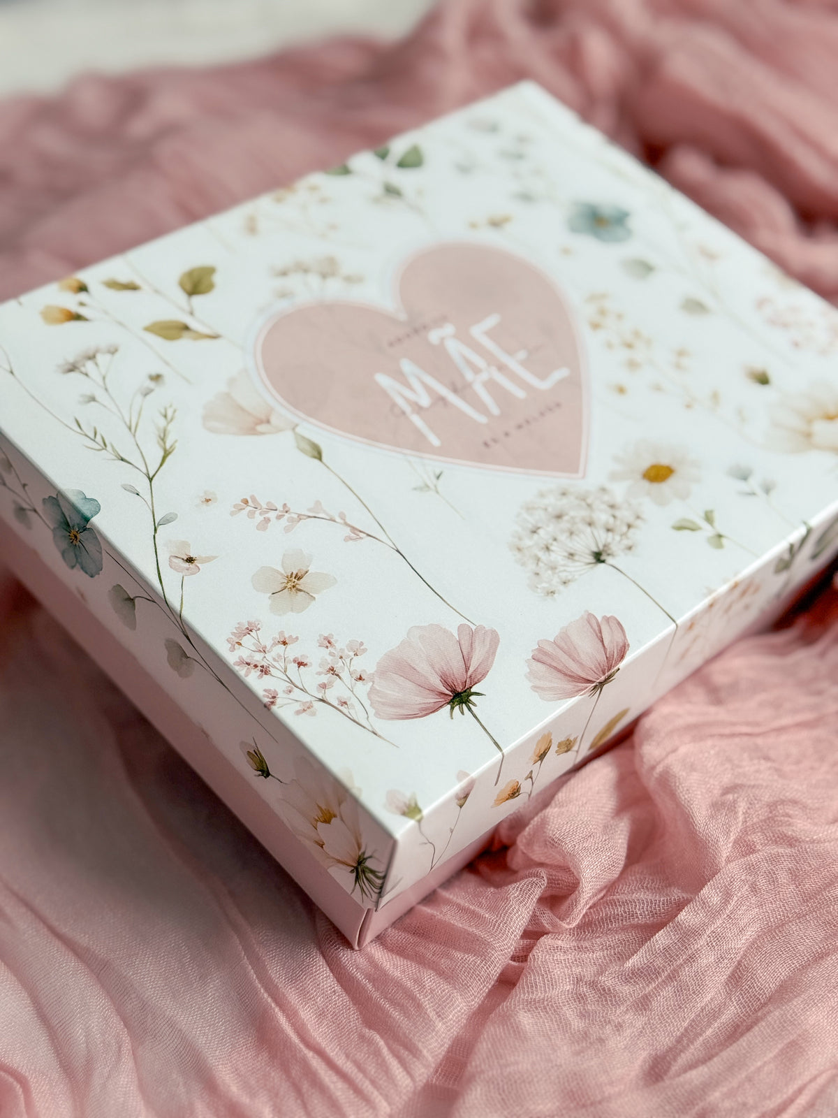 Caixa Rosa 12 Doces c/ Mensagens - Dia da Mãe
