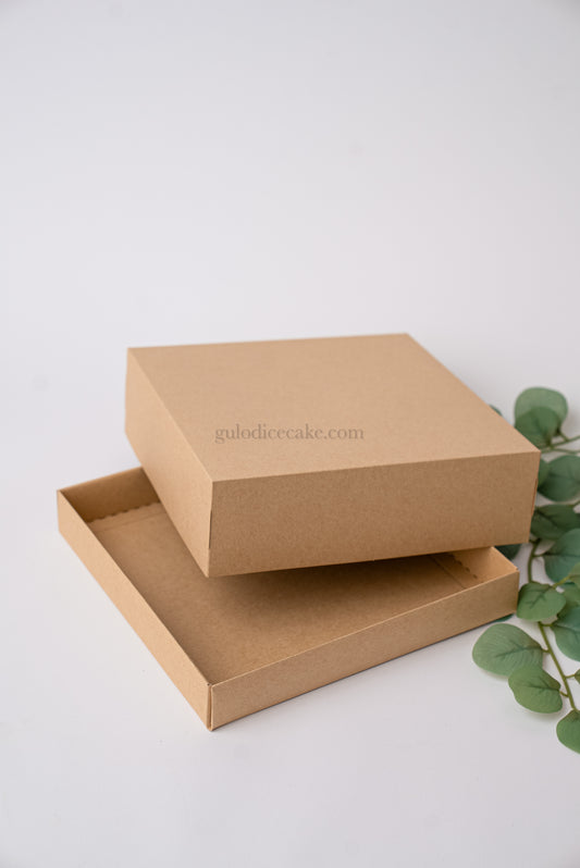 Caixa 25x25x4 com Tampa Cartolina - Kraft