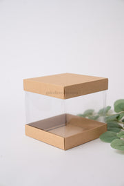 15x15x15 Box with PVC Lid - Kraft