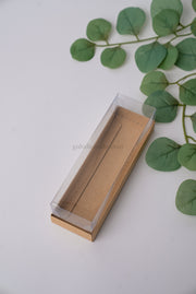 Box 18x5.5x5cm with PVC Lid - Kraft