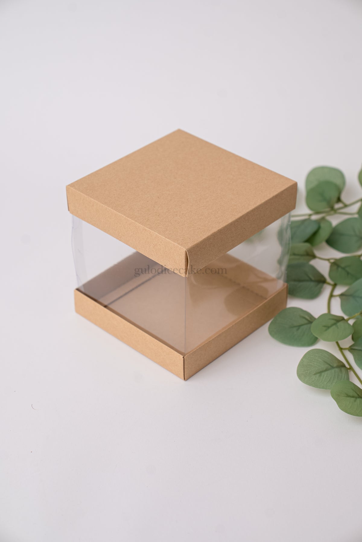 15x15x15 Box with PVC Lid - Kraft
