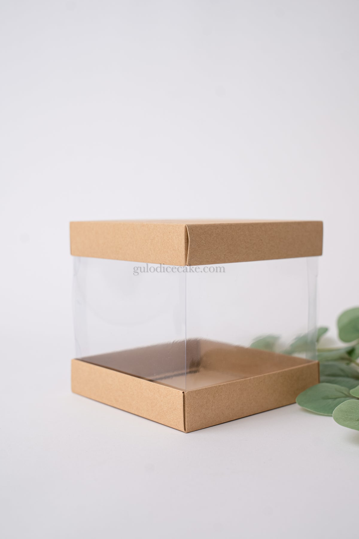 15x15x15 Box with PVC Lid - Kraft