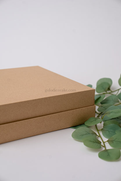 Caixa 25x25x4 com Tampa Cartolina - Kraft