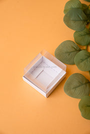 Box 5.5x5.5x5cm with PVC Lid - White