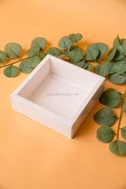 Box 14x14x5 cm with PVC Lid – White