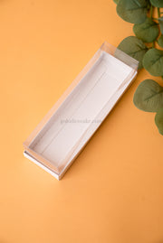 Box 18x5.5x5cm with PVC Lid - White