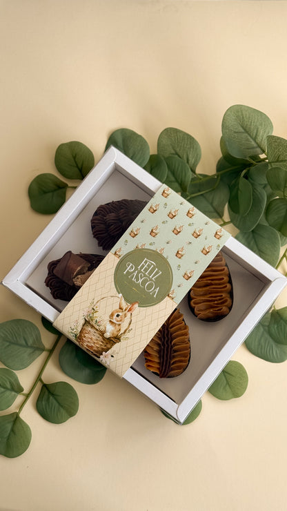 Caixa 4 Ovos 50g + 3 Doces - Branca