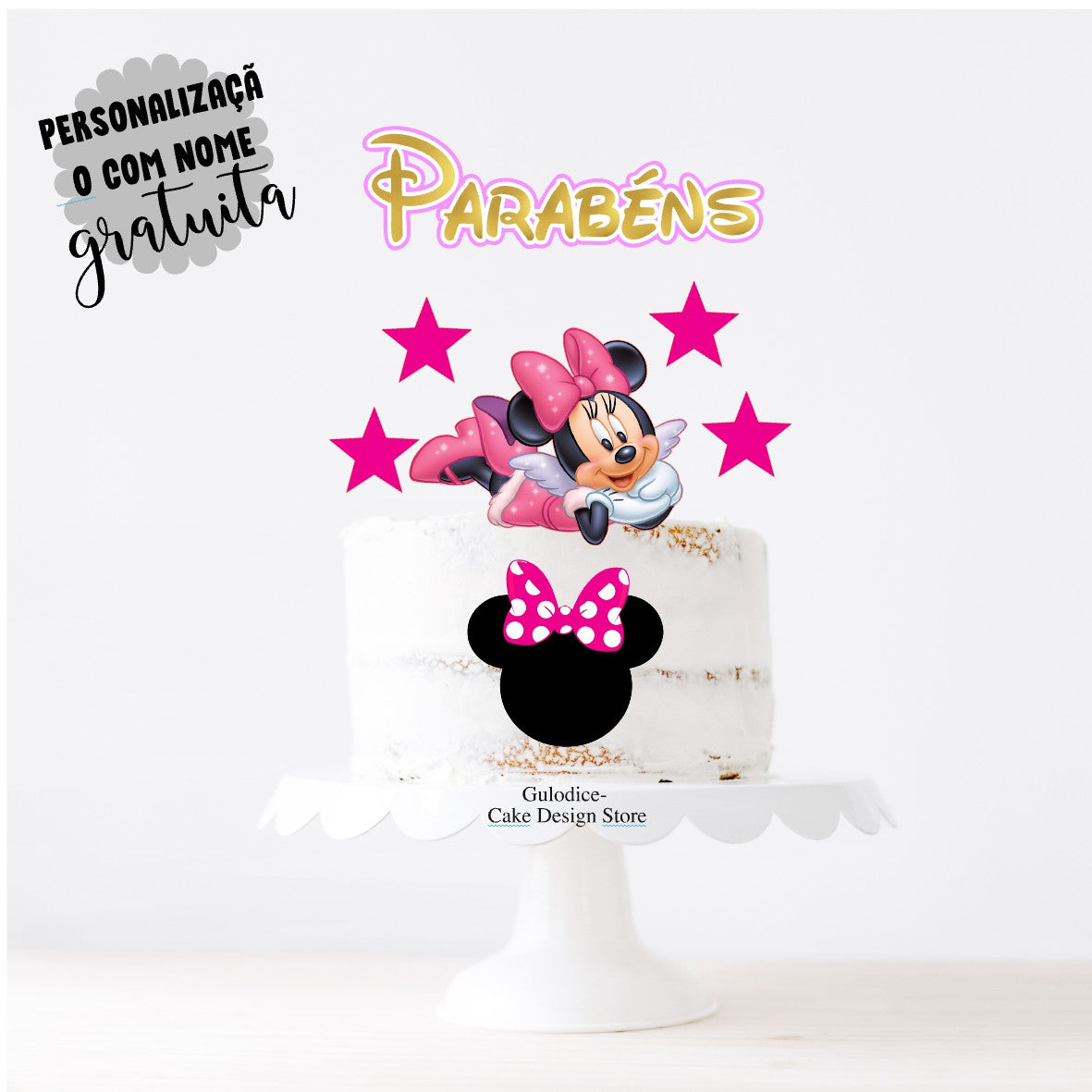 Minnie Mouse Cake Topper - Ref. 003