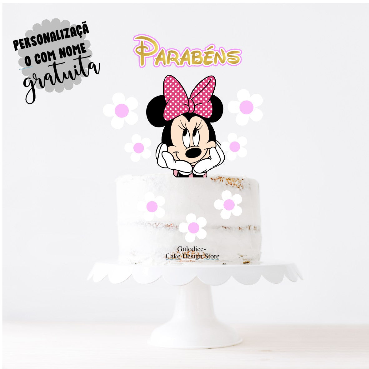 Minnie Mouse Cake Topper - Ref. 001