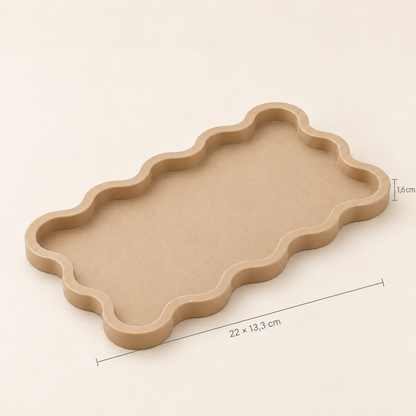 Bandeja Onda 22x13cm - Bege
