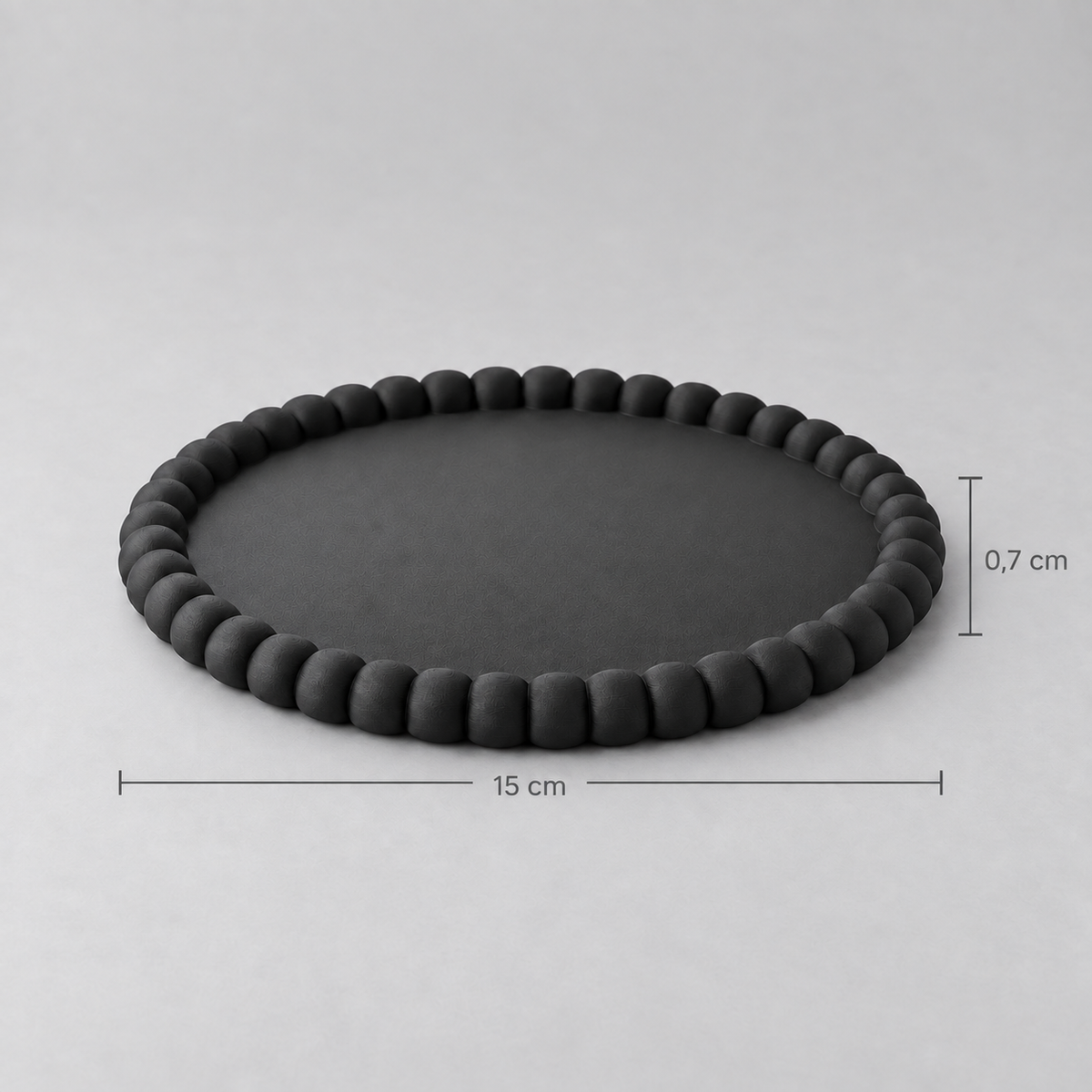 Bandeja Pérola 15cm - Preto