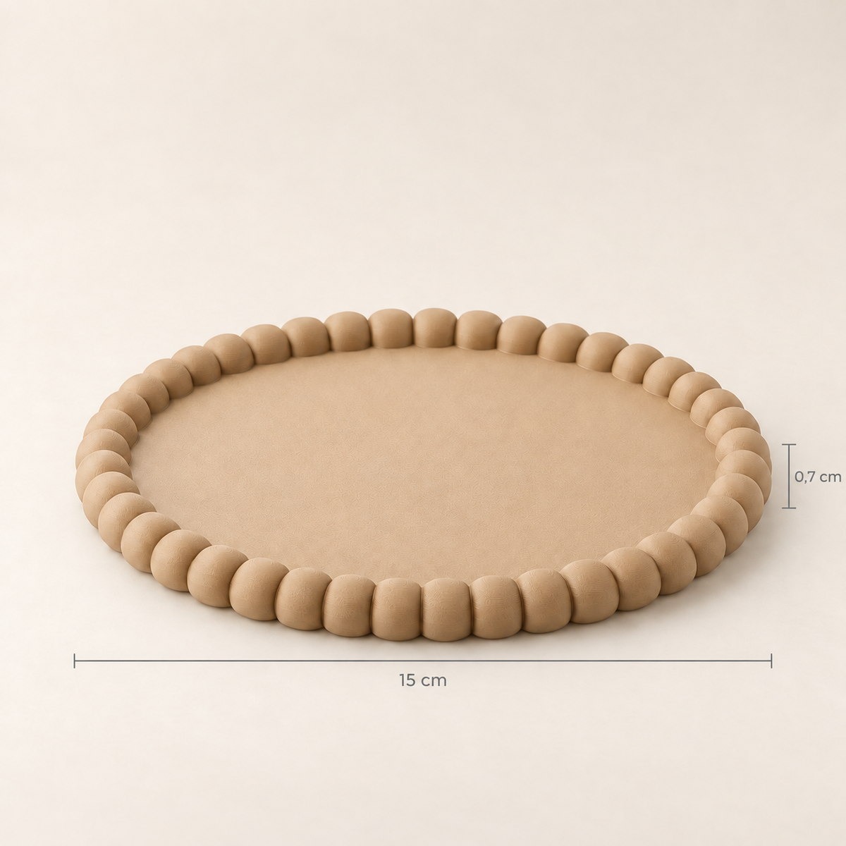 Bandeja Pérola 15cm - Bege