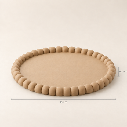 Bandeja Pérola 15cm - Bege