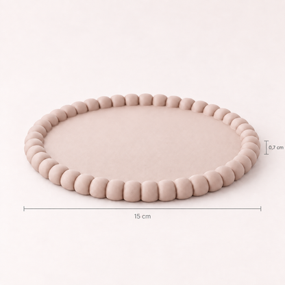 Bandeja Pérola 15cm - Rosa Bebé