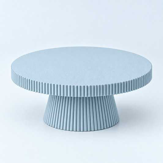 Prato de Bolo Plissado Pequeno 15x6.5cm - Azul Bebé