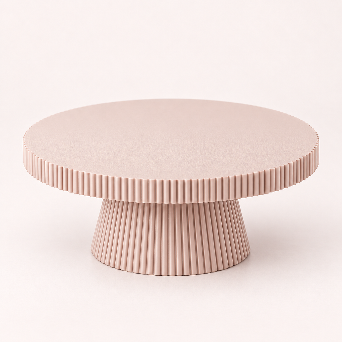 Prato de Bolo Plissado Pequeno 15x6.5cm - Rosa Bebé