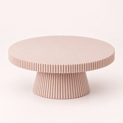 Prato de Bolo Plissado Pequeno 15x6.5cm - Rosa Bebé