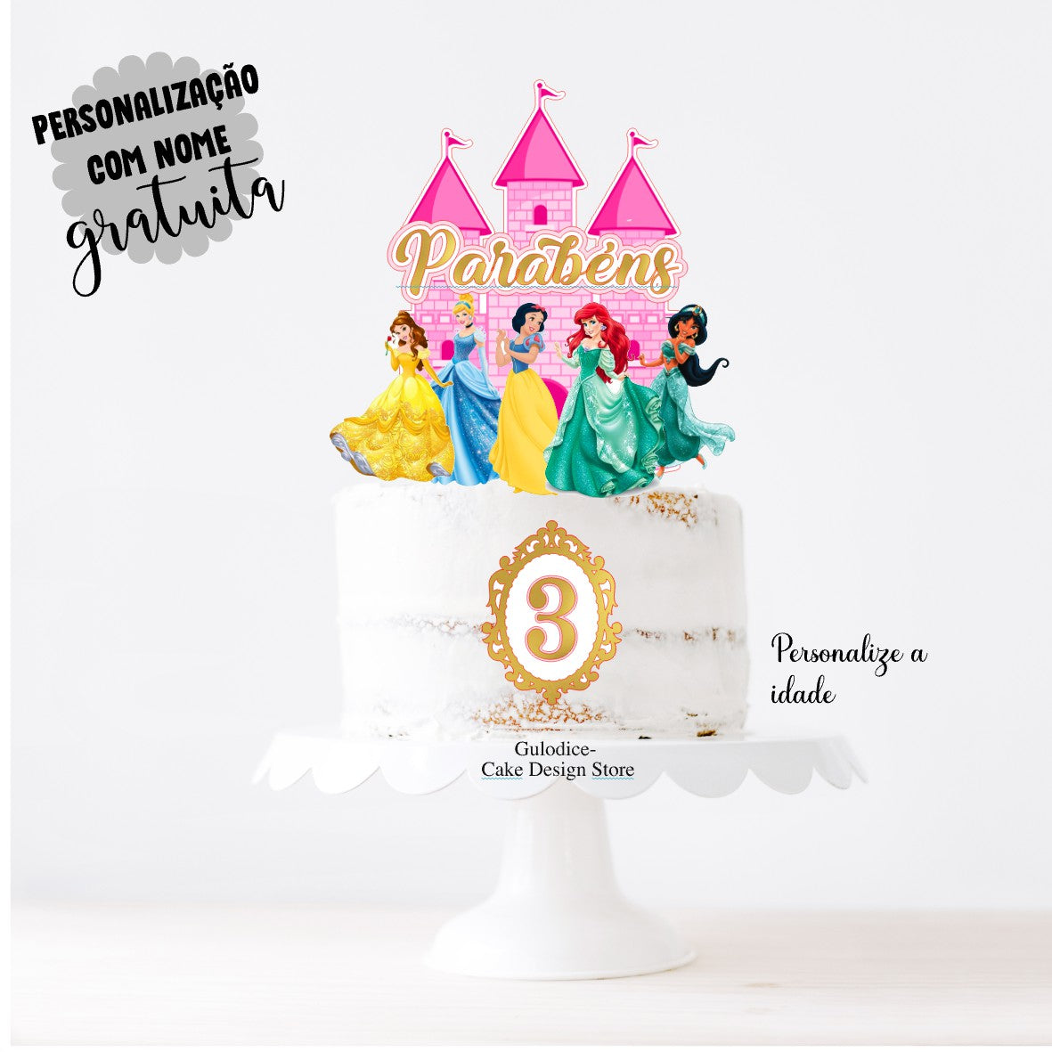 Princess Cake Topper - Ref. 001