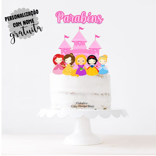 Topo Princesas Cute - Ref. 001