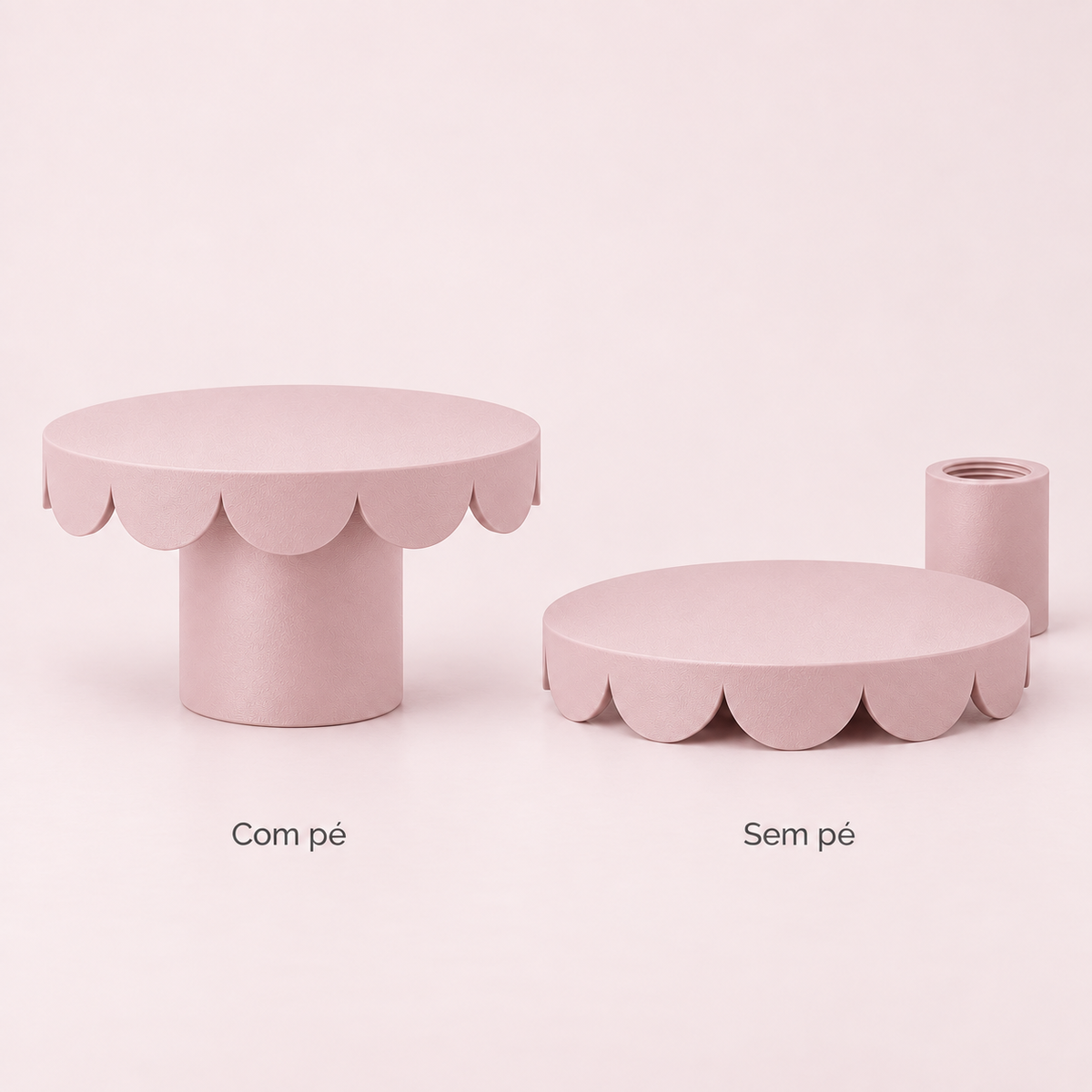 Prato de Bolo Pétala 22x14cm - Rosa Velho